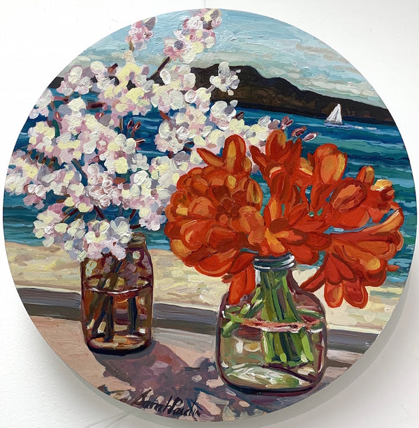 Spring Time in Auckland, Cherryblossom and Clivia